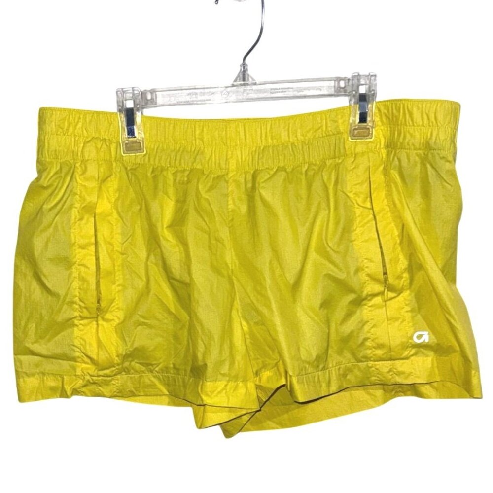GapBodyFit Womens Yellow Nylon Shorts Elastic Waistband Size M